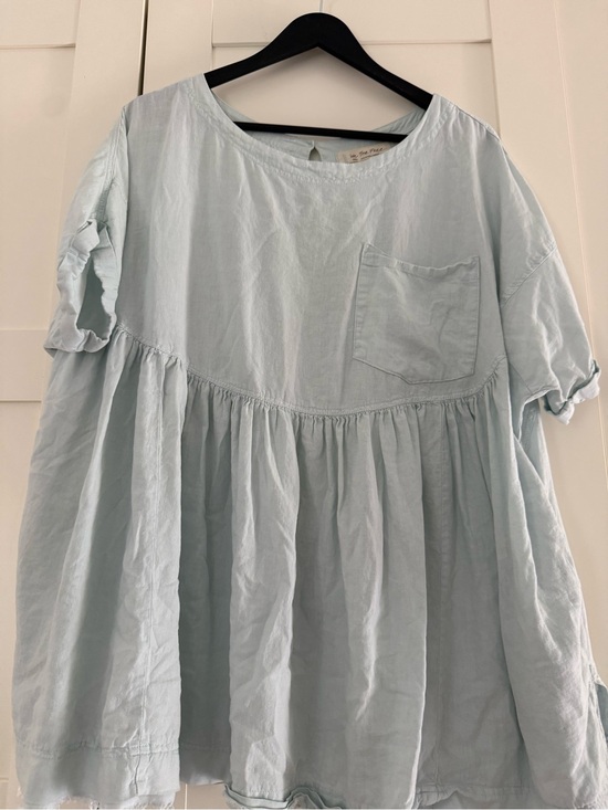 We The Free Tops - We The Free Pale Blue Tunic Top with Front Pocket